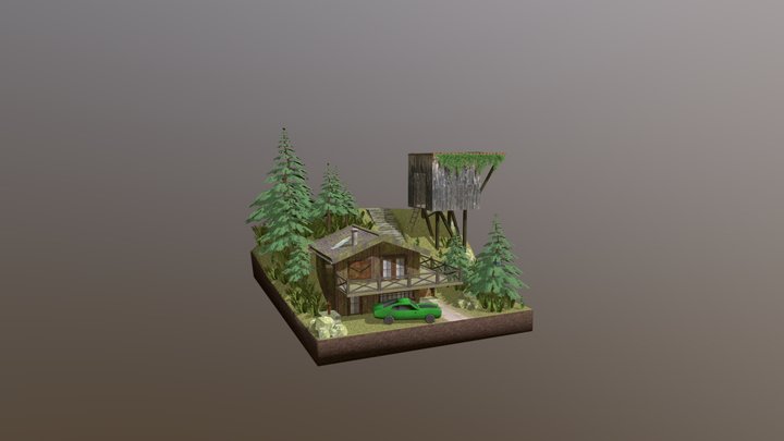 DAE Diorama - Forest Loner 3D Model