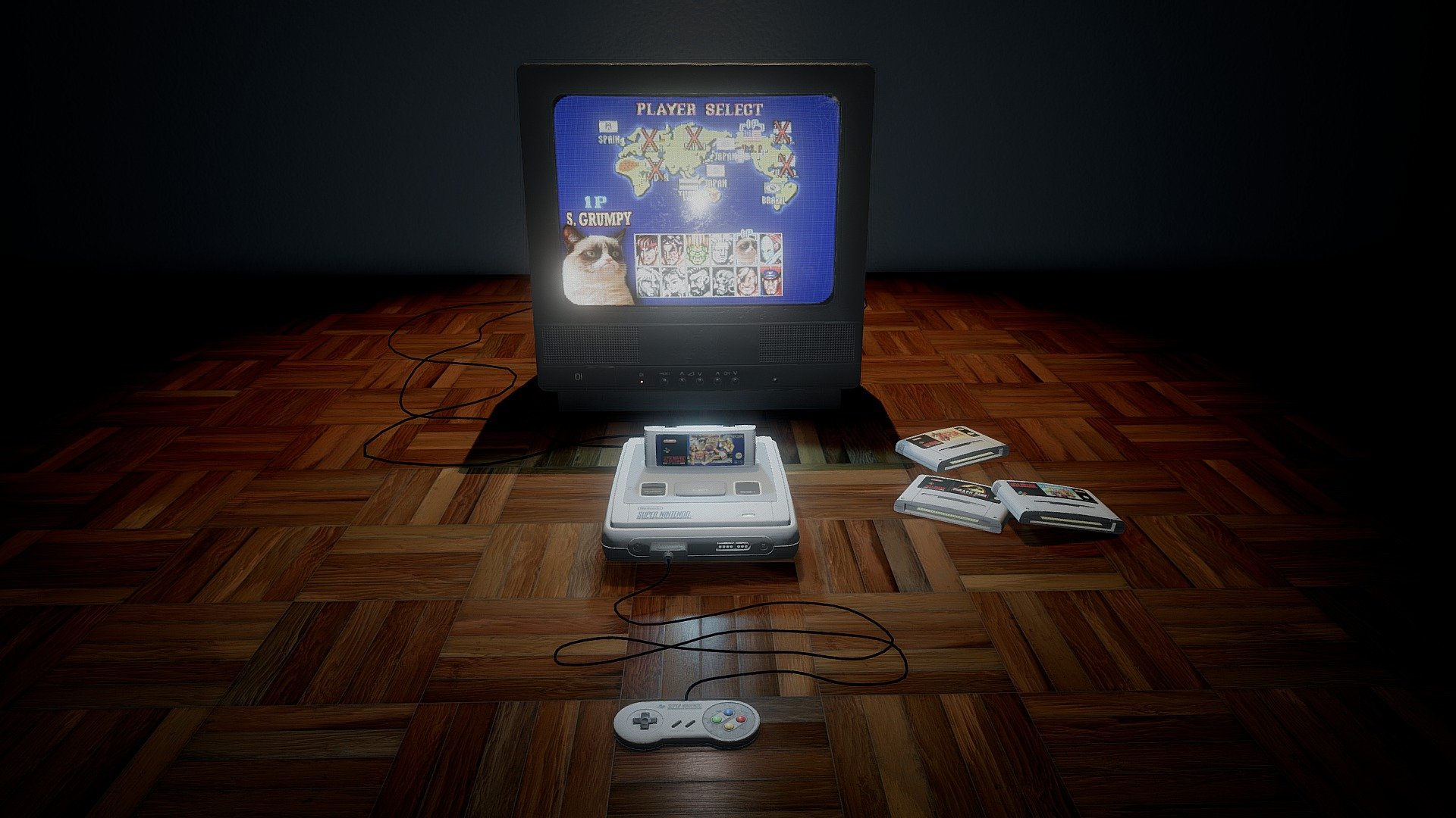 Snes - 3D model by immersive [3809ea8] - Sketchfab