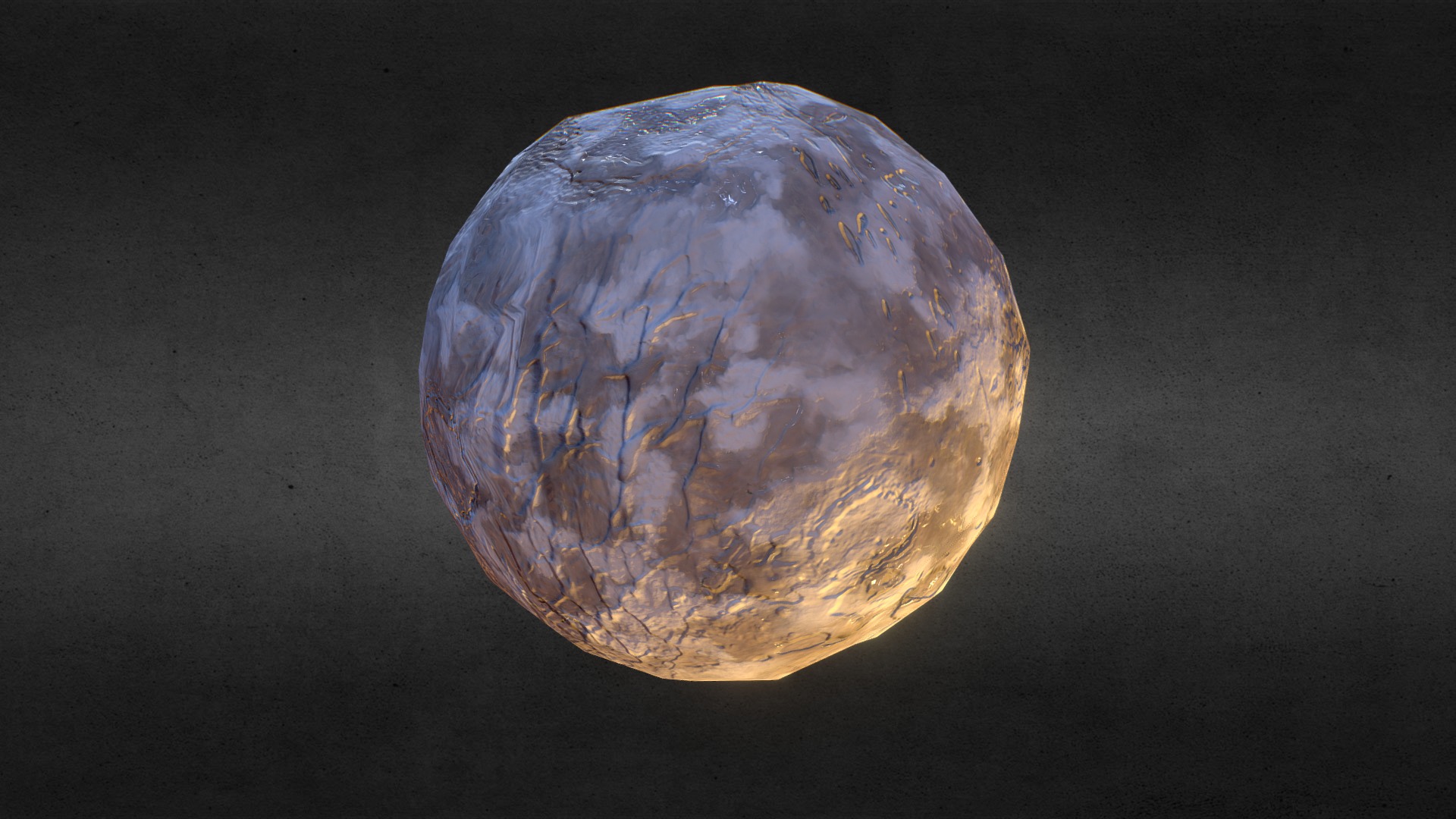 3D model Planet IcyMud (480tris) - This is a 3D model of the Planet IcyMud (480tris). The 3D model is about a planet in space.