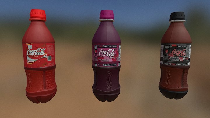 Coke Bottles 3D Model