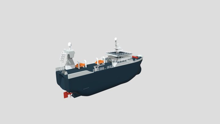 Fishing Vessel (Stern Trawler) 3D Model