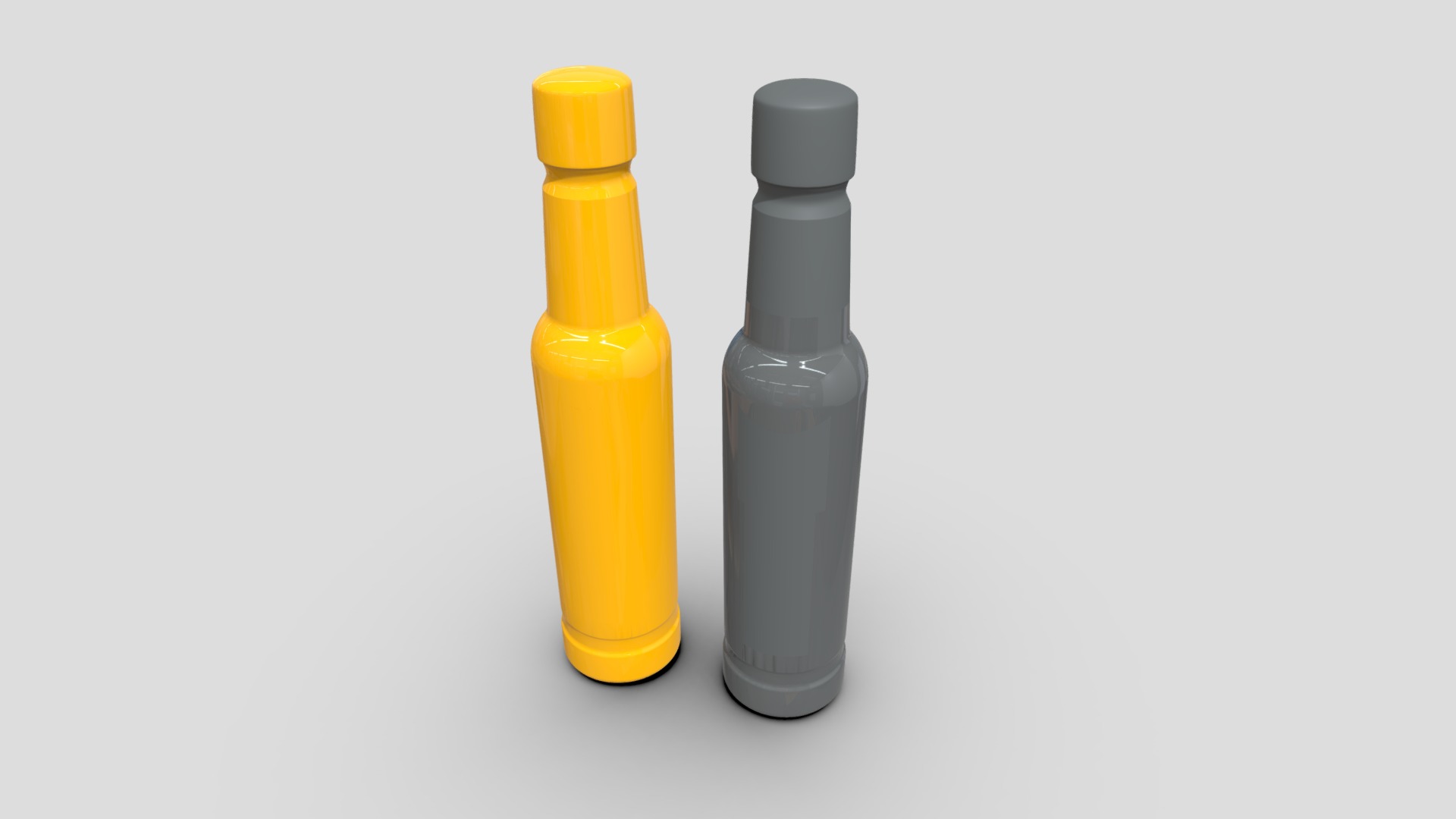 3D model Wine Bottle x 2 - This is a 3D model of the Wine Bottle x 2. The 3D model is about a few different sized bottles.