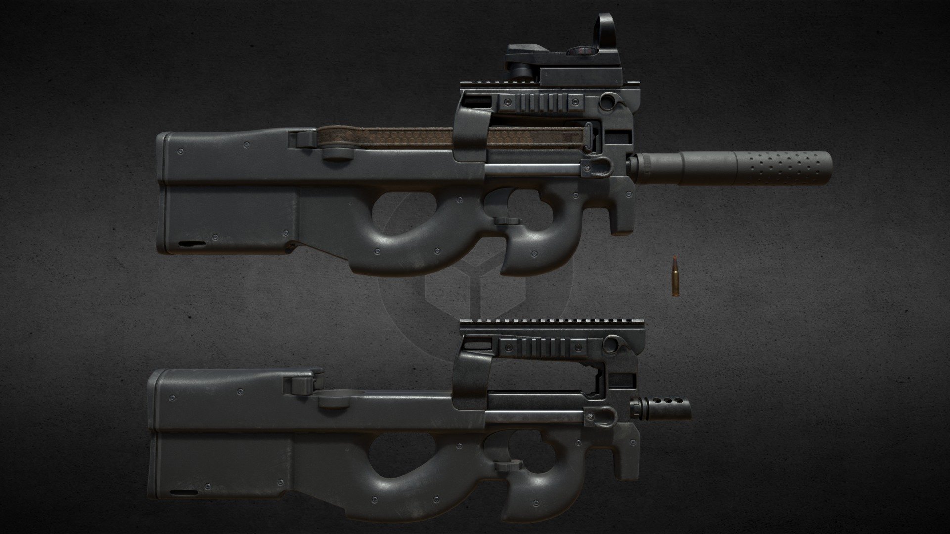 FN P90 Tactical Model - Download Free 3D model by MojoLeeDa (@moco80 ...