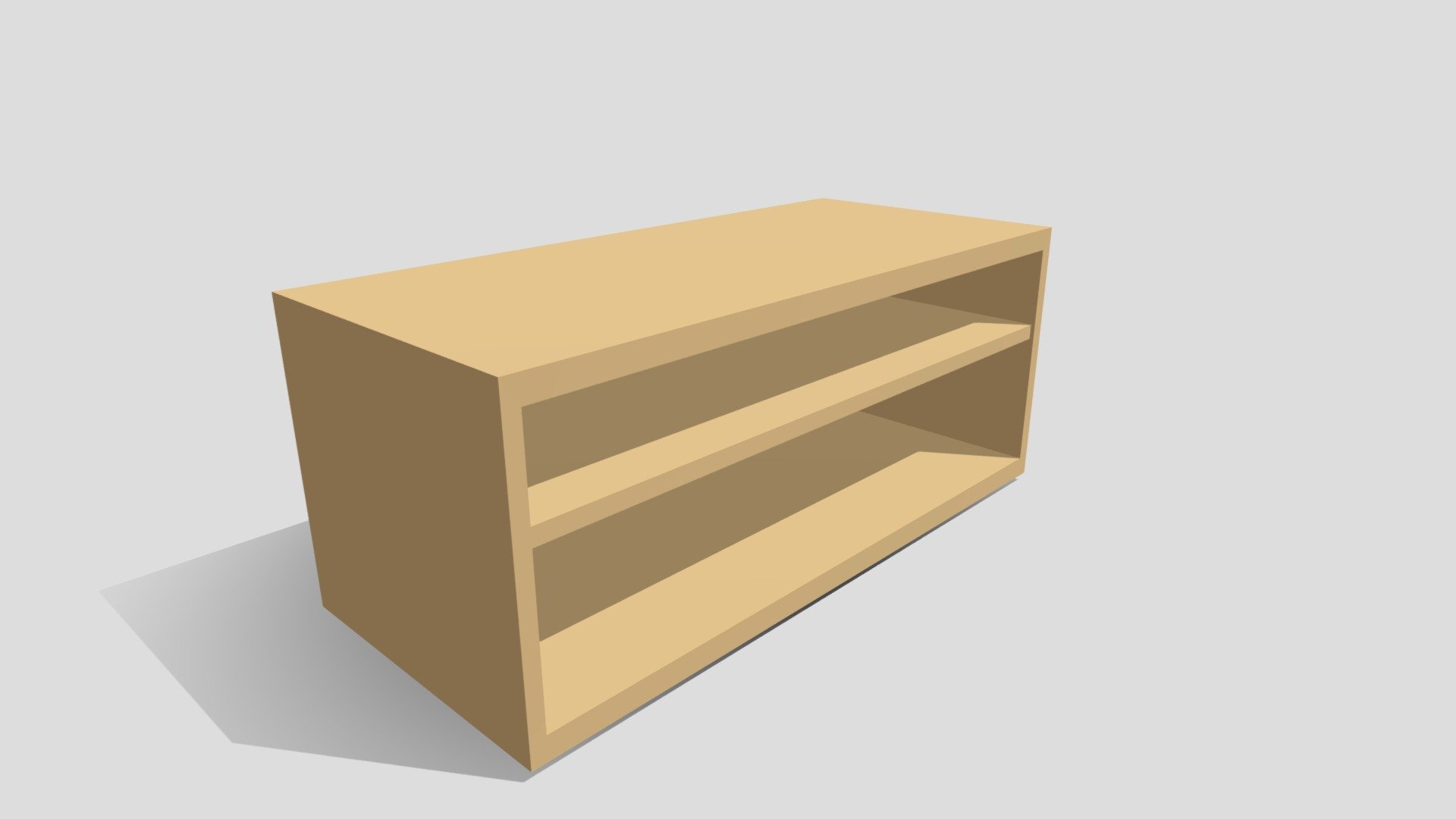 Low Poly Wooden TV Cabinet #5