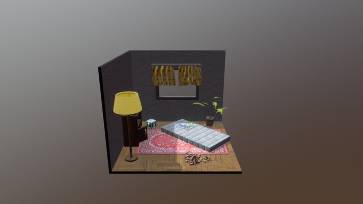 Nighttime Children's Room 3D Model