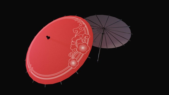 Chinese Umbrellas 3D Model