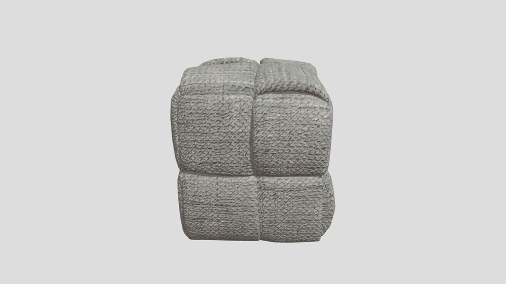 Square Weaved Pouf