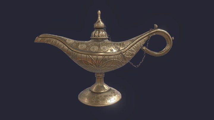 Arabian Oil Lamp 3D Model