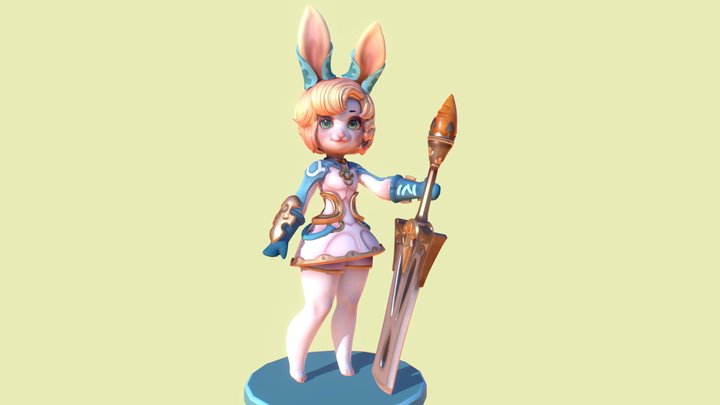 Bunny Knight 3D Model