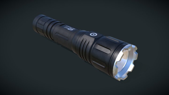 Tactical Flashlight 3D Model