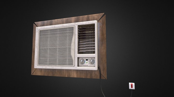 Window Air Conditioner 3D Model