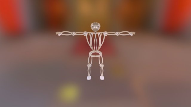 Tilt Brush Humanoid Sketch 3D Model