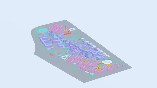 city massing model 3D Model