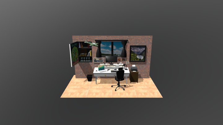 Artist Desk T New 3D Model
