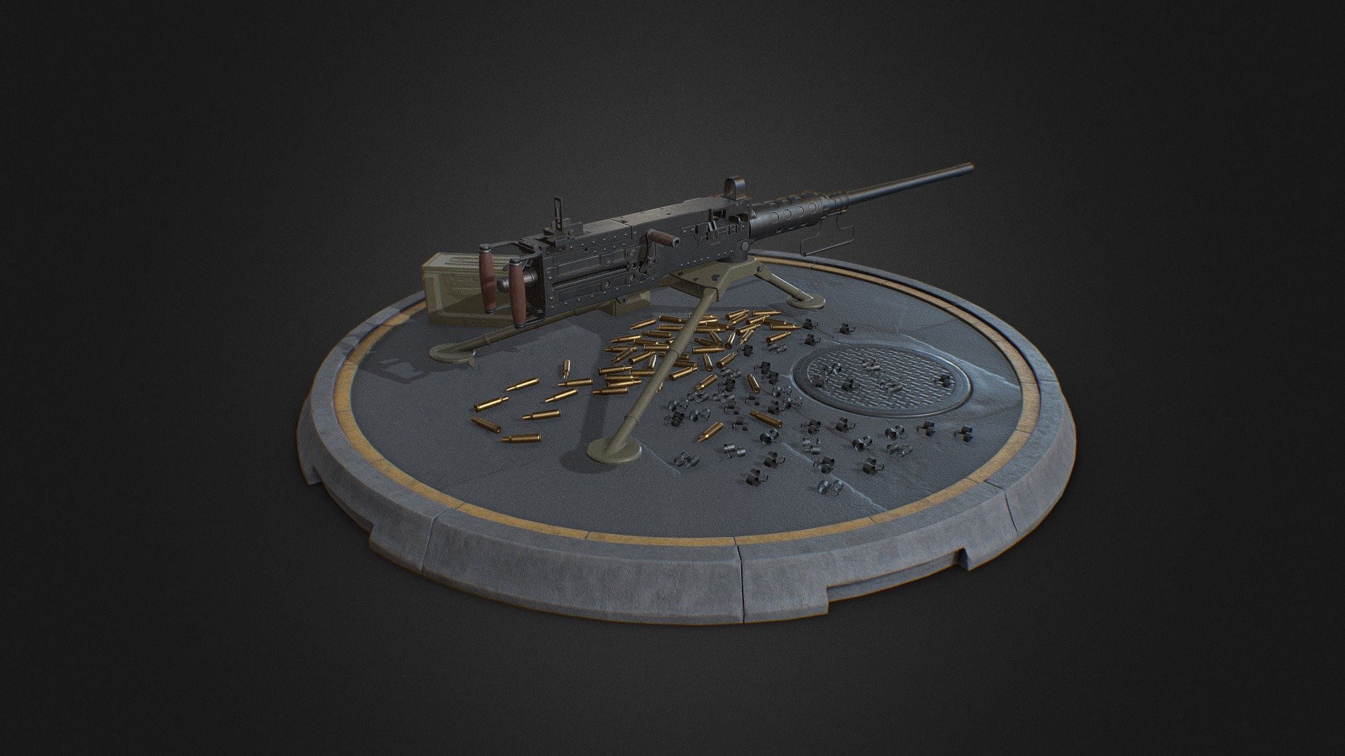 Browning M2 - 3D Model By Emran.bayati [381c0f1] - Sketchfab