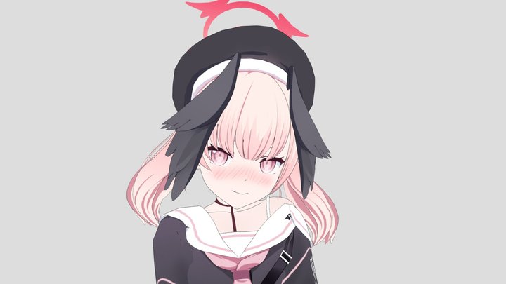 BlueArchive　fanart　下江 コハル　by魔王 3D Model