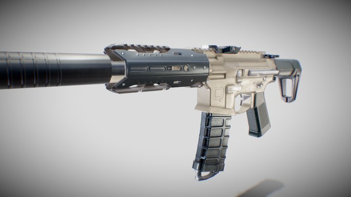 LiveQorDie Badger Gun 3D Model