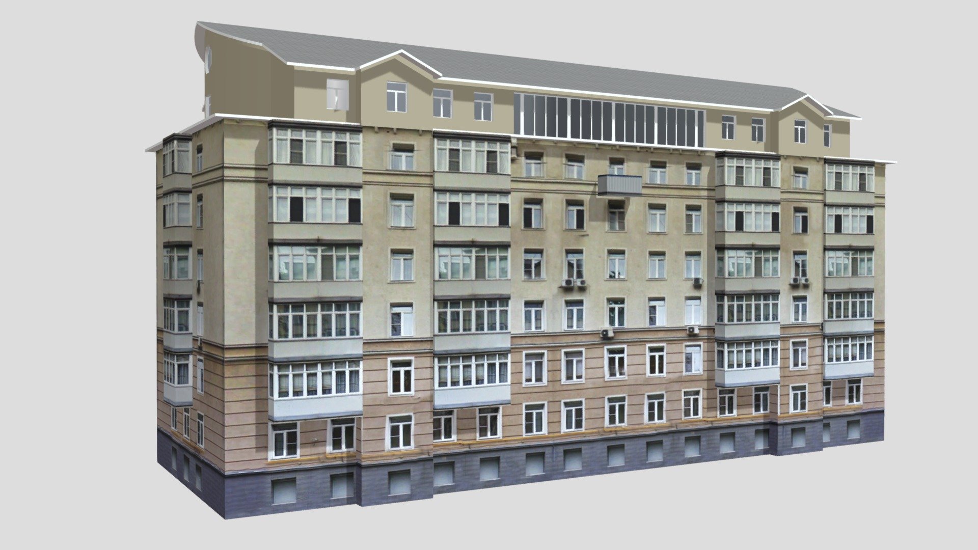 Residential building - Download Free 3D model by Ivan-Kanaev [381cfd9 ...