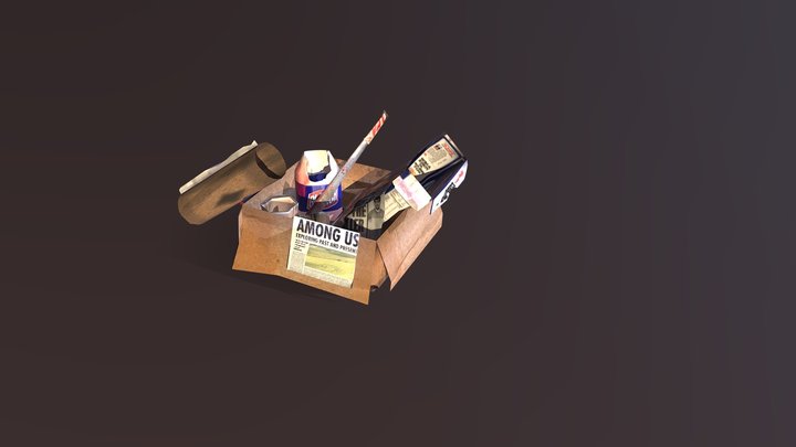 Trash Box 3D Model