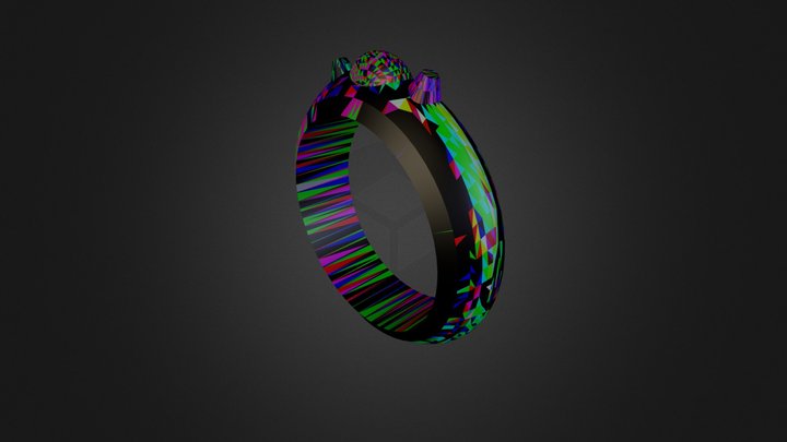 טבעת מתקדמים מכסף 3D Model