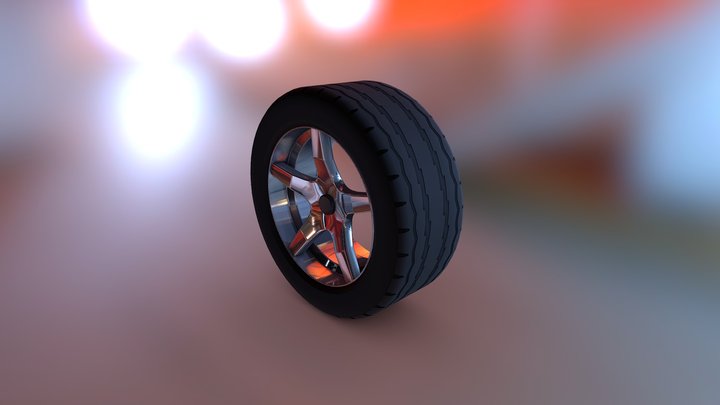 (Rim 1) (Tire Tread 4) 3D Model