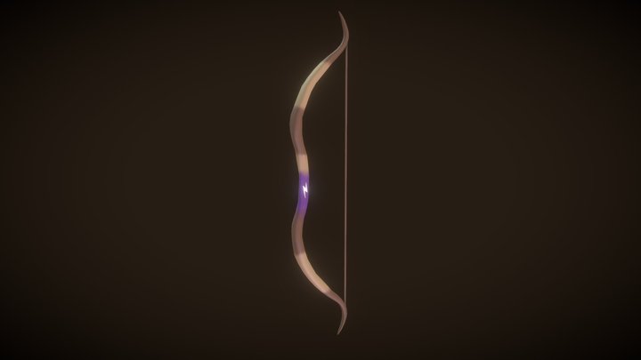 Lightning powered bow model low-poly 3D Model