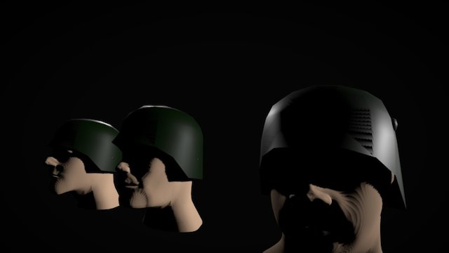 Low Poly Head With Hair 3D Model