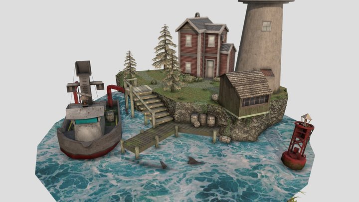 1GGP03_Saelens_Alexander_Diorama_ByTheOcean 3D Model