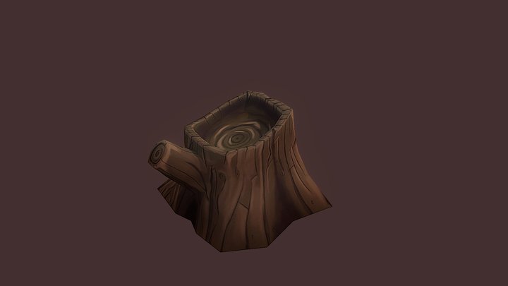 Tree Stump | Hand Painted 3D Model