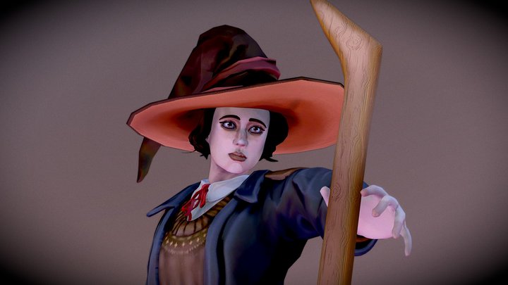 1980s Modern Witch 3D Model