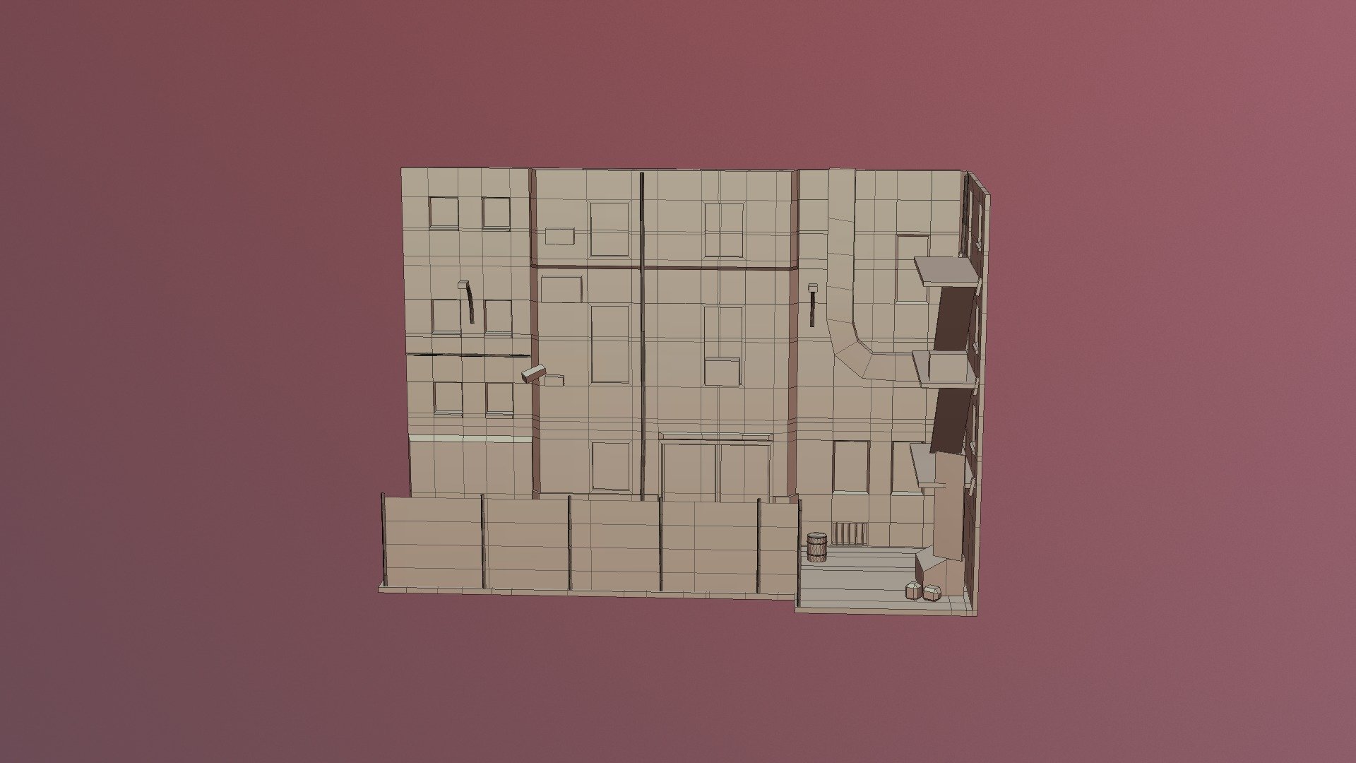 Initial block out - 3D model by charis [3823fc5] - Sketchfab