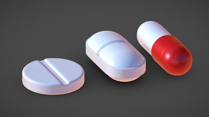 MEDICATION / TABLETS X3 3D Model