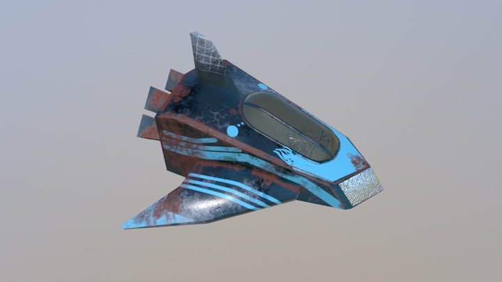 TP4-TEXTURE- Spaceship 3D Model
