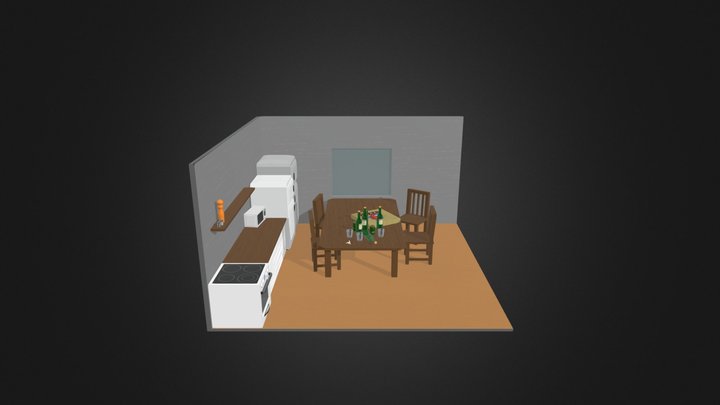 Kitchen diorama 3D Model