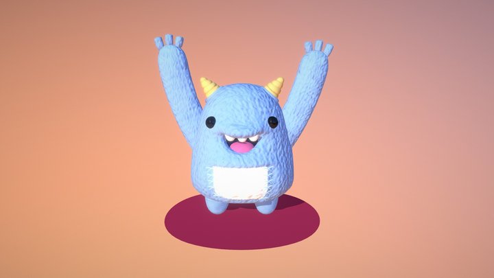 Monstruo Peluche 3D Model
