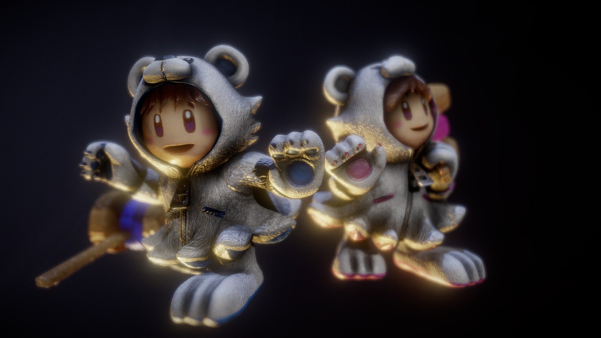 NANA & POPO Polar Bear Climbers - Download Free 3D model by ...