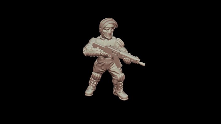 Street Space Police 3D Model