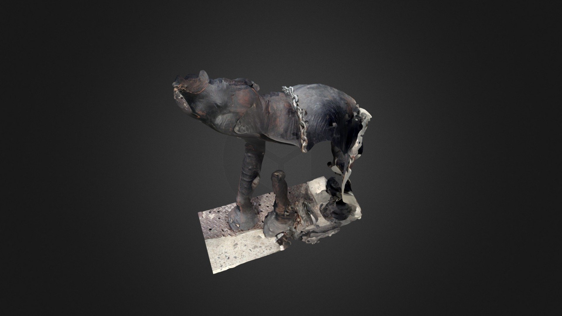 Small Elephant Statue #3DST40
