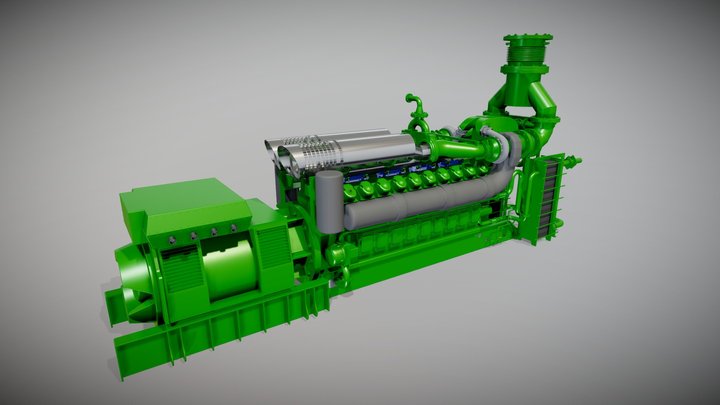 Jenbacher J 620 Gas Engine 3D Model