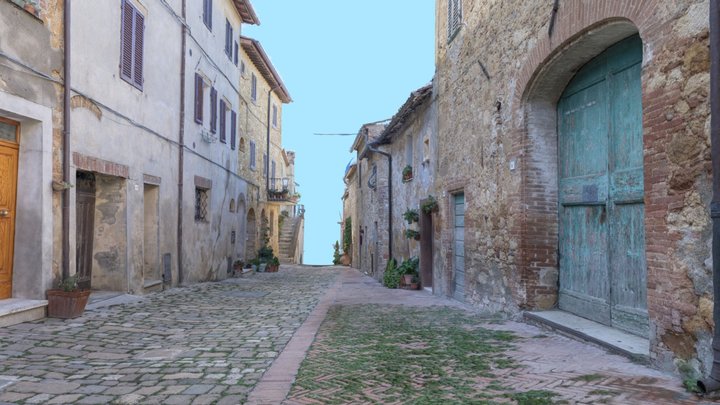 Italian Street VR - Pienza - Tuscany - italy 3D Model