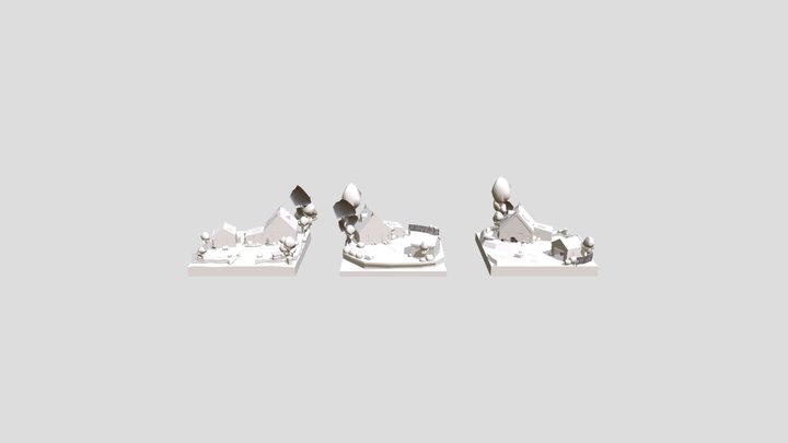 Grandma's House - Diorama and House blockout 3D Model
