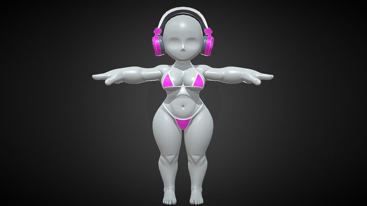 Base female body t-pose 3D Model