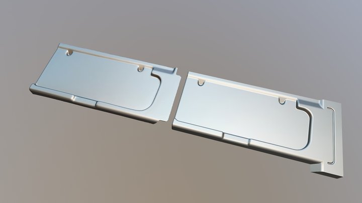 Scan Of Panel2 & CAD Model Of V-form 3D Model