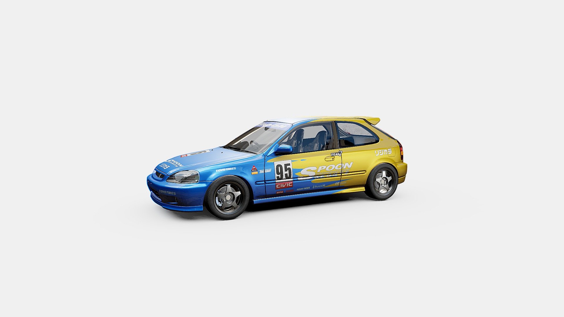 Honda Civic Ek9 Spoon Sports | www.vecarz.com — Sketchfab embed 3D viewer