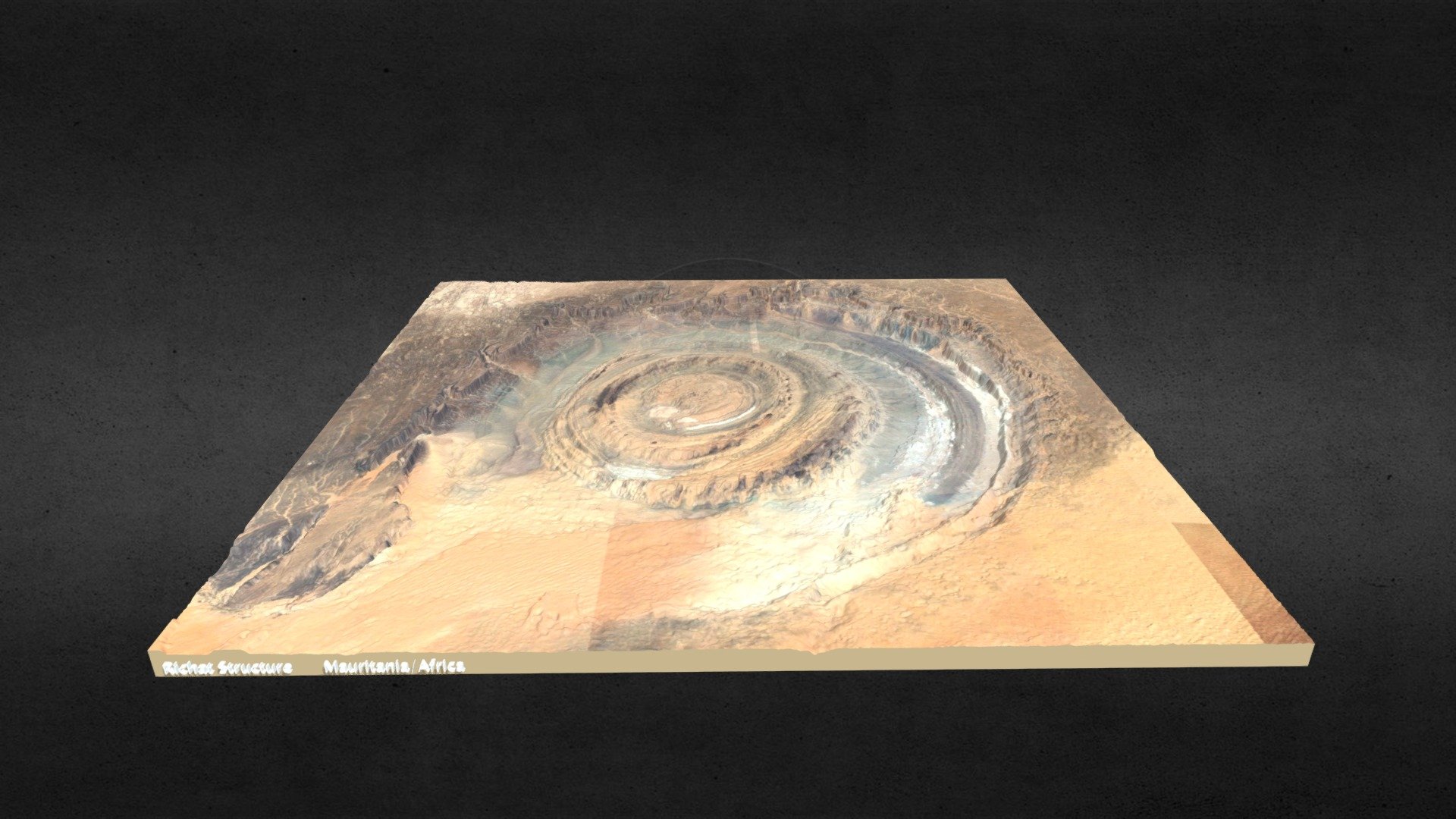 🔎 Richat Structure 3d Map 👁️ Eye Of The Sahara Download Free 3d Model By Atlantis Together