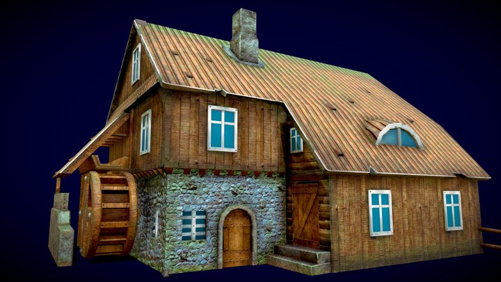 Water mill 3D Model