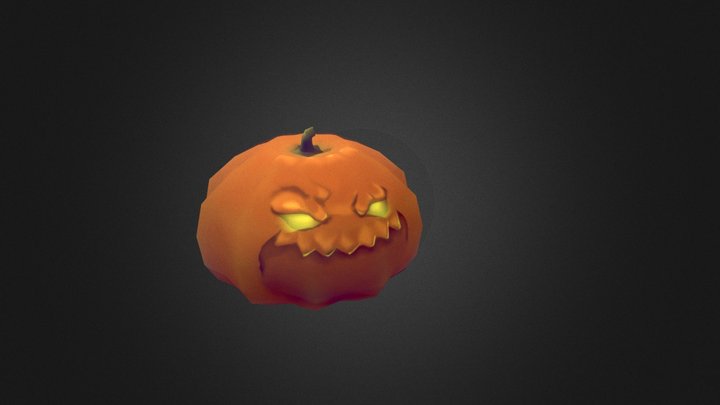 Low Poly Jack O Lantern 3D Model