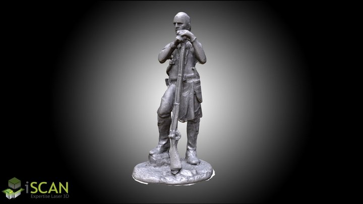 Figurine Amérindienne - Soldat 3D Model