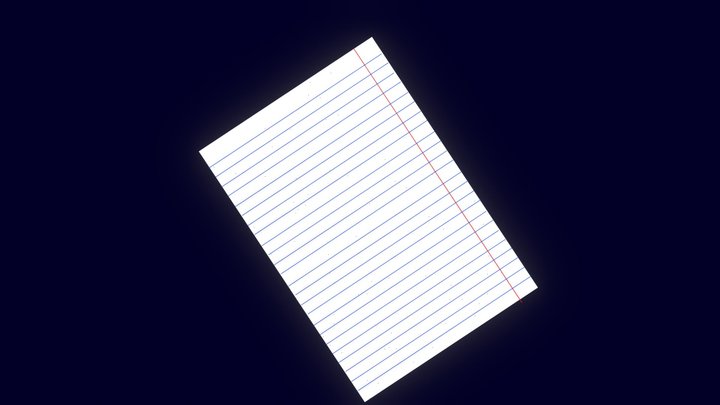 notebook_sheet_In_a_ruler 3D Model