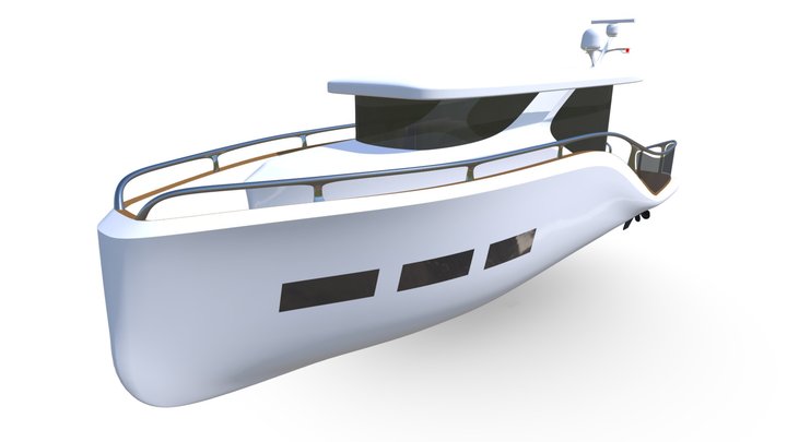 Cruiser Yacht - Exterior concept design 3D Model